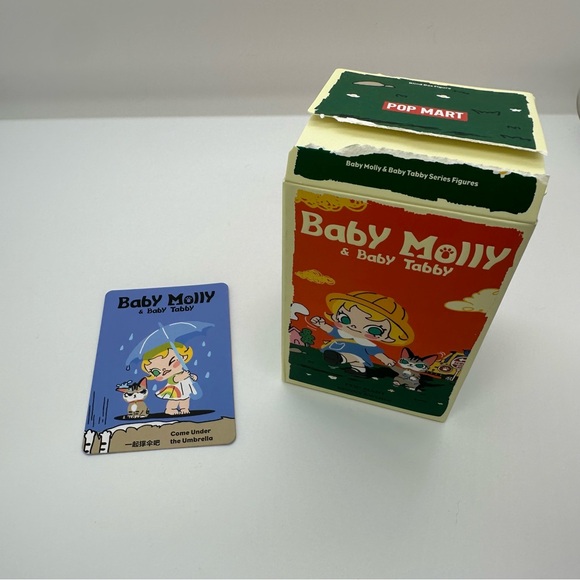 NWT Popmart | Baby Molly & Baby Tabby Figure Confirmed Come Under The Umbrella - Picture 2 of 7